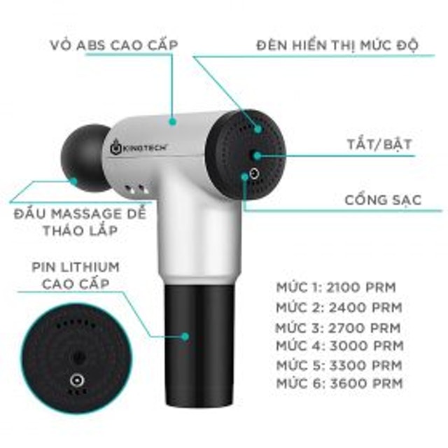 Máy Mát Xa Cầm Tay KINGTECH 2