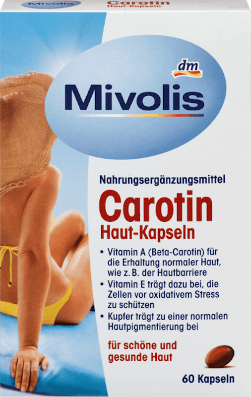 Viên Uống Chống Nắng Mivolis Carotin Haut-Kapseln 1