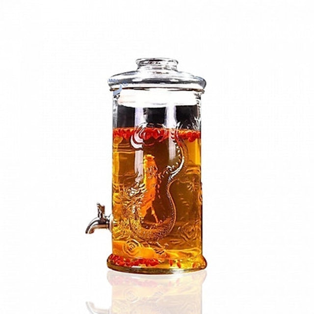 Bình Ngâm Rượu Dáng Trụ Hoa Văn Rồng 3