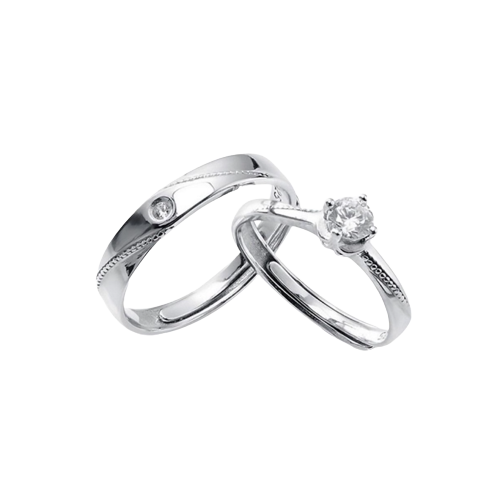 Nhẫn Đôi Bạc Bảo Ngọc Jewelly 1