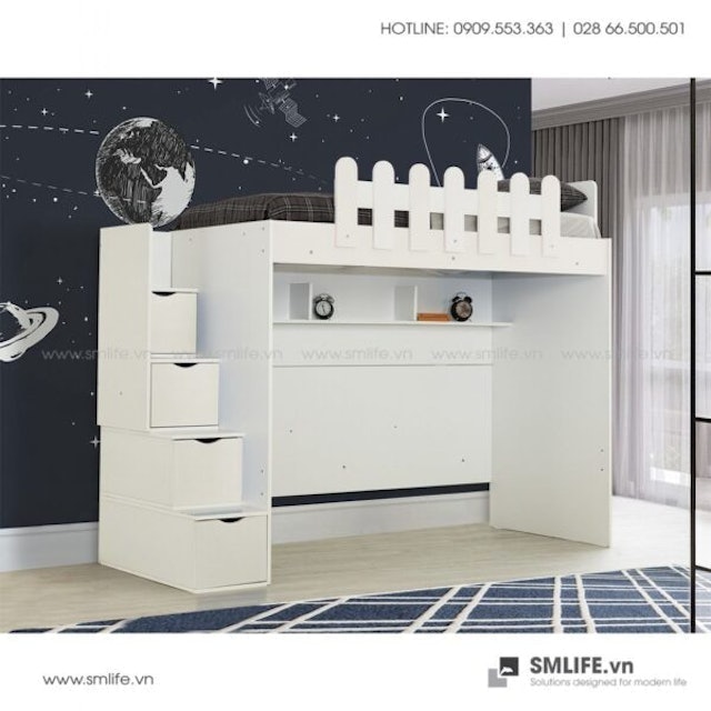 Giường Tầng Gỗ Hiện Đại Cho Bé SMLIFE Saovo 2