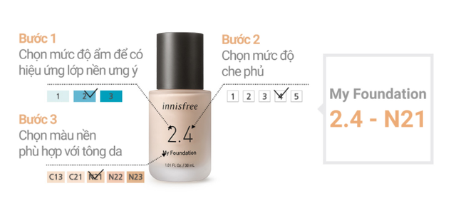 Kem Nền Trang Điểm Innisfree My Foundation 2