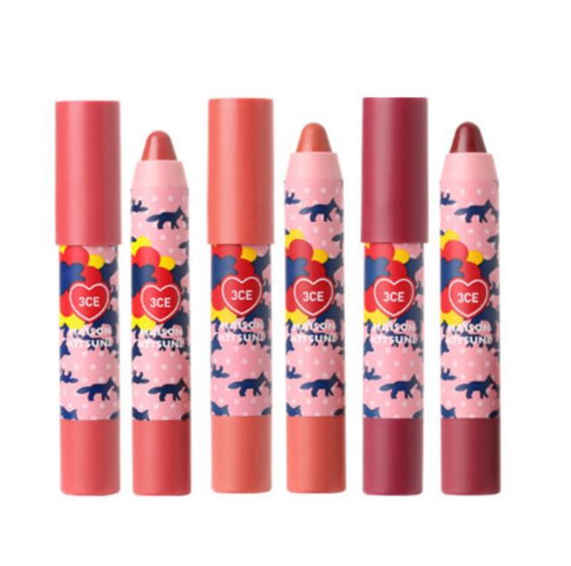Son Bút Chì 3CE Maison Kitsune Velvet Lip Crayon 1