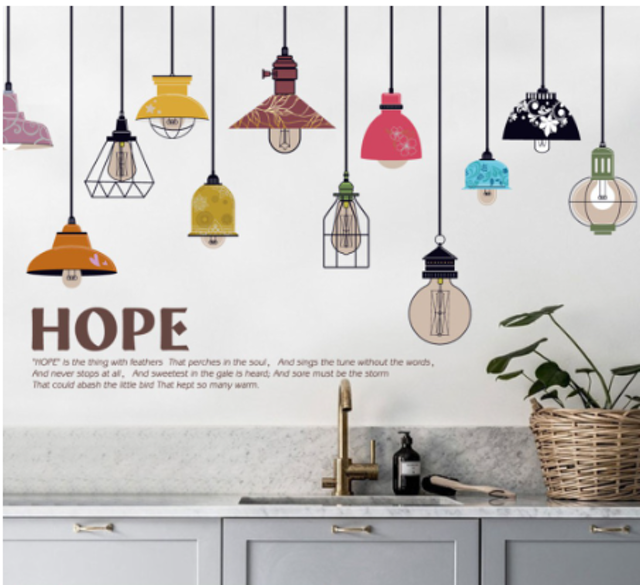 Decal Decor Phòng Mẫu Đèn Trang Trí 2