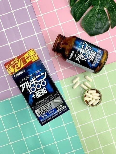 L-Arginine 1000mg, Zinc Orihiro 4