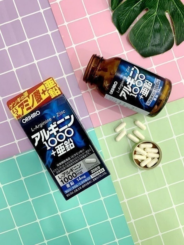 L-Arginine 1000mg, Zinc Orihiro 4