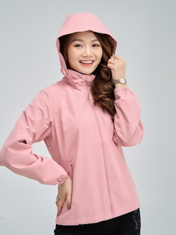 Áo Khoác Gió Nữ Thể Thao Phối Lưng 2