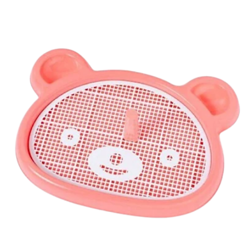Khay Vệ Sinh Có Cọc Hình Gấu 1