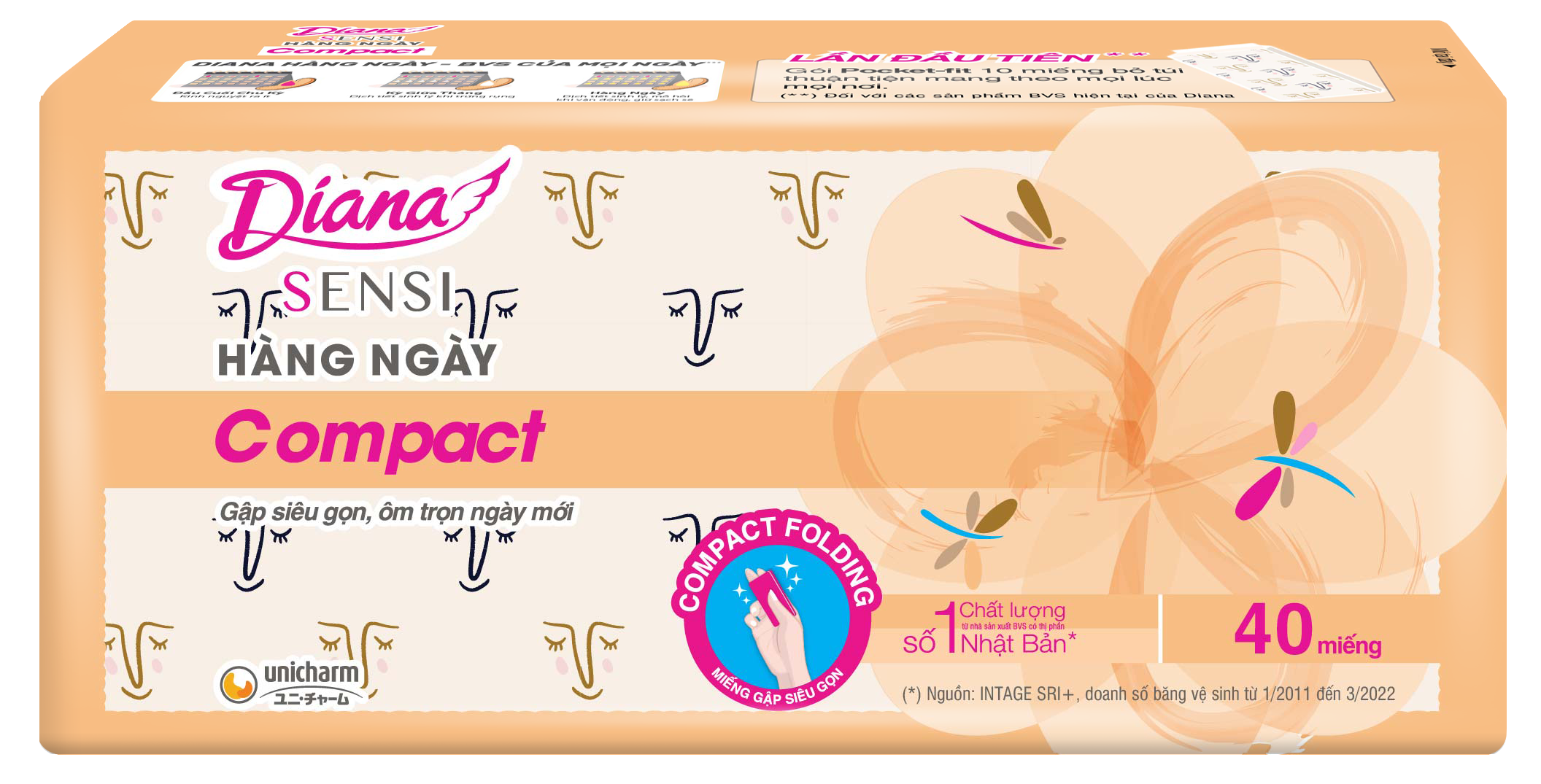 Băng Vệ Sinh Hàng Ngày Diana Sensi Compact 2