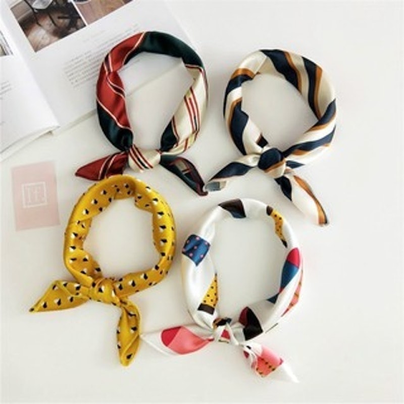 Khăn Lụa Vuông Turban Nhiều Màu 2
