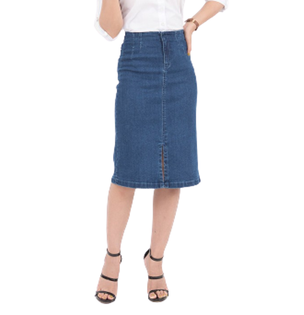 Chân Váy Jeans Dáng Dài GENVIET 1