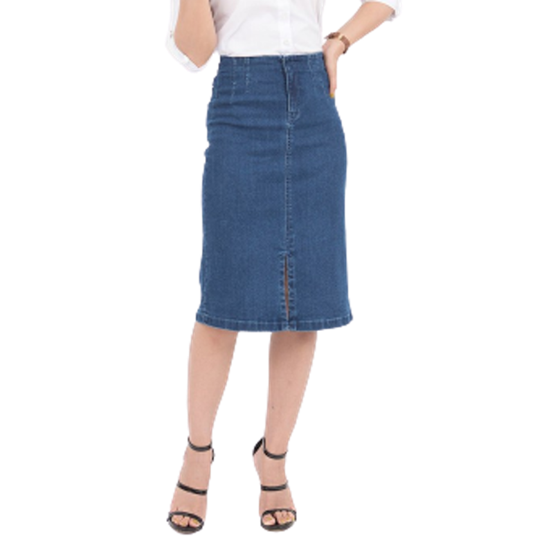 Chân Váy Jeans Dáng Dài GENVIET 1