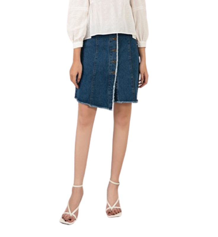 Chân Váy Jeans Tà Lệch GUMAC 1