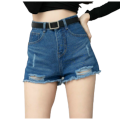 Quần Short Jean Nữ Choobe Trơn Cạp Cao QSJ01