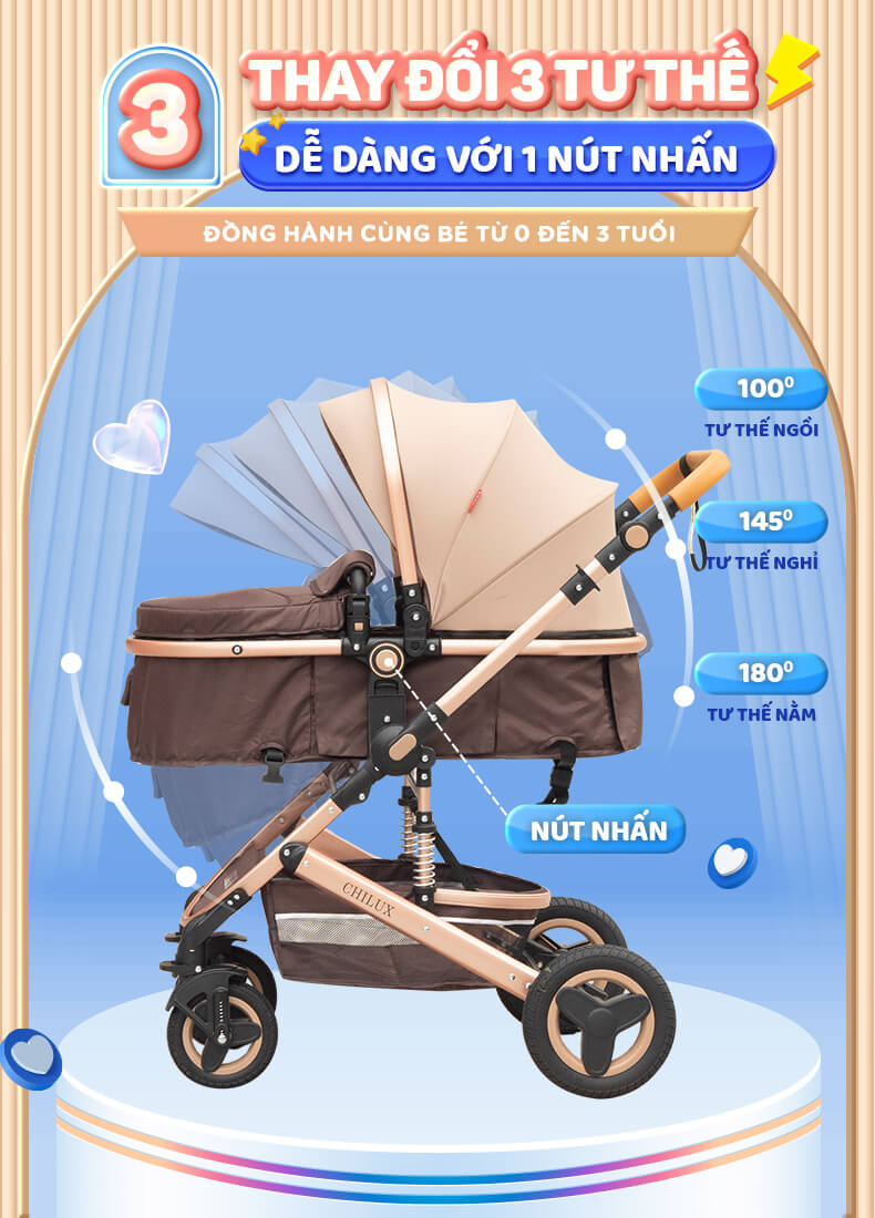 Xe Đẩy Nôi 9 Tính Năng Chilux V1.6 4