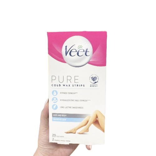 Miếng Dán Tẩy Lông Veet Pure Inspirations Cold Wax Strips For Sensitive Skin - Legs & Body 2