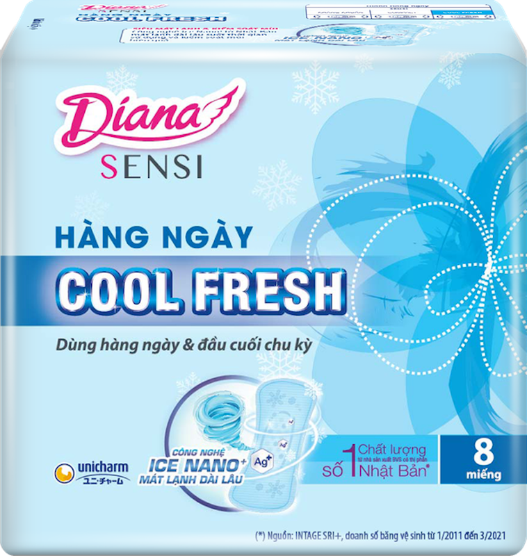Băng Vệ Sinh Hàng Ngày Diana Sensi Cool Fresh 3