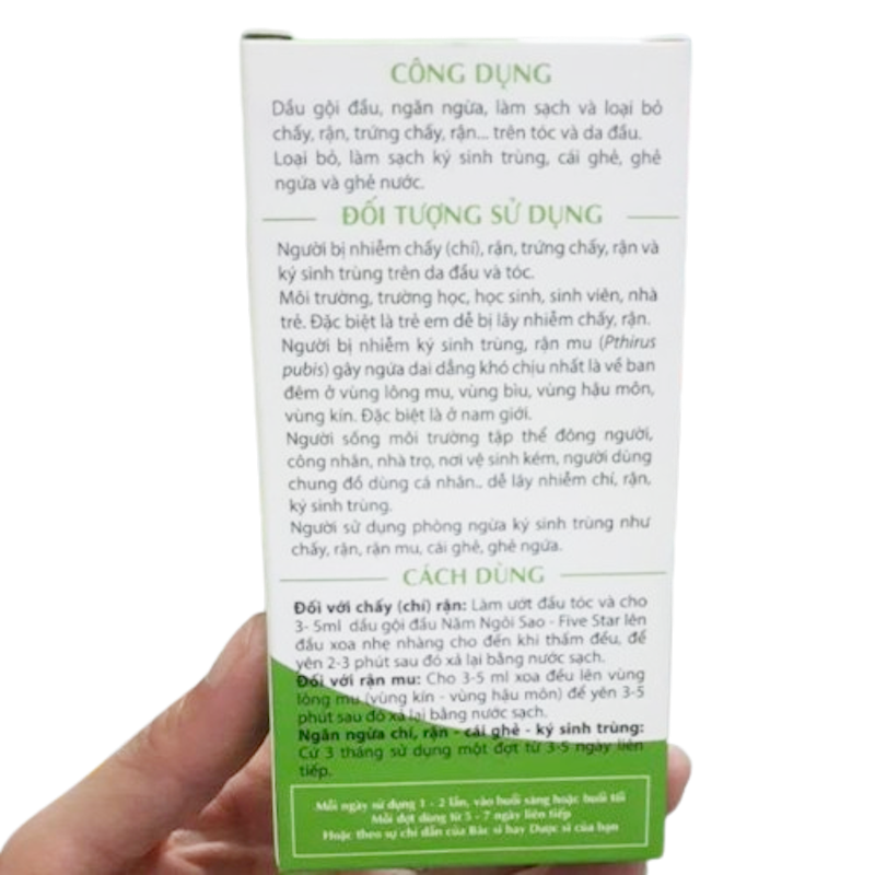Dầu Gội Diệt Chấy Năm Ngôi Sao 3