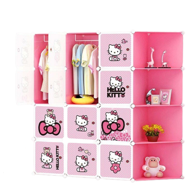 Tủ Nhựa Ghép 16 Ô Vách Xéo 2