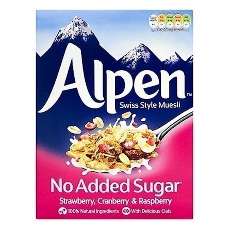 Ngũ Cốc Muesli Không Đường Dâu Tây, Nam Việt Quất, Mâm Xôi Alpen 1