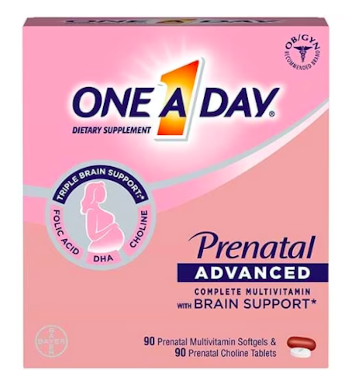 One A Day Prenatal Advanced Complete Multivitamin with Brain Support 1