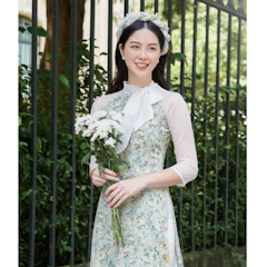 Áo Dài Cách Tân Cổ Nơ
