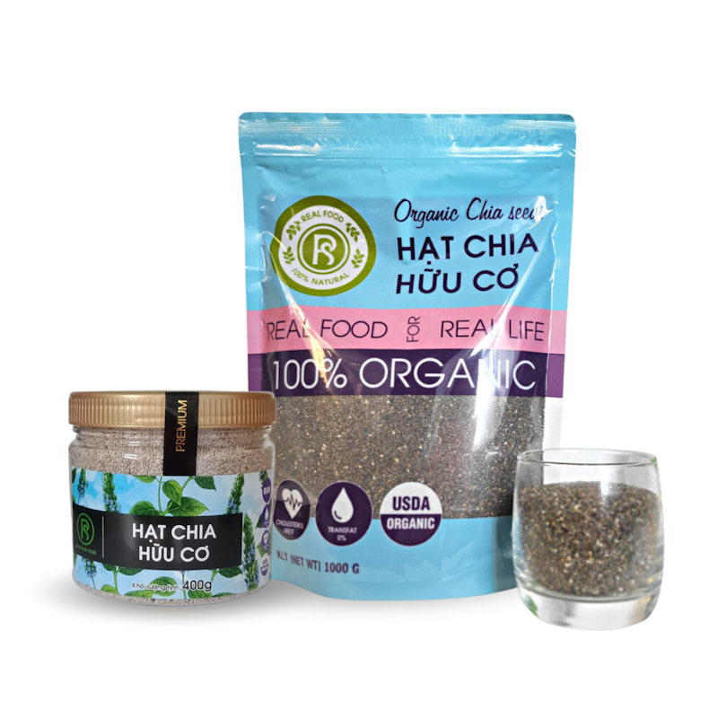 Hạt Chia Đen Hữu Cơ Real Food 1