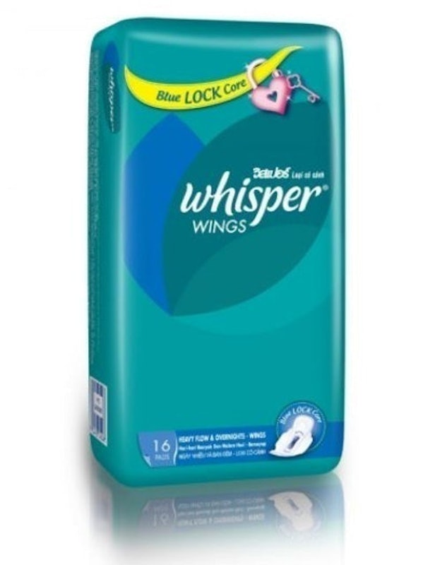 Whisper Wings Blue Lock Care Pads - Heavy & Overnight 1