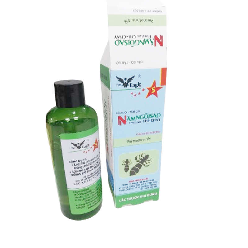Dầu Gội Diệt Chấy Năm Ngôi Sao 1