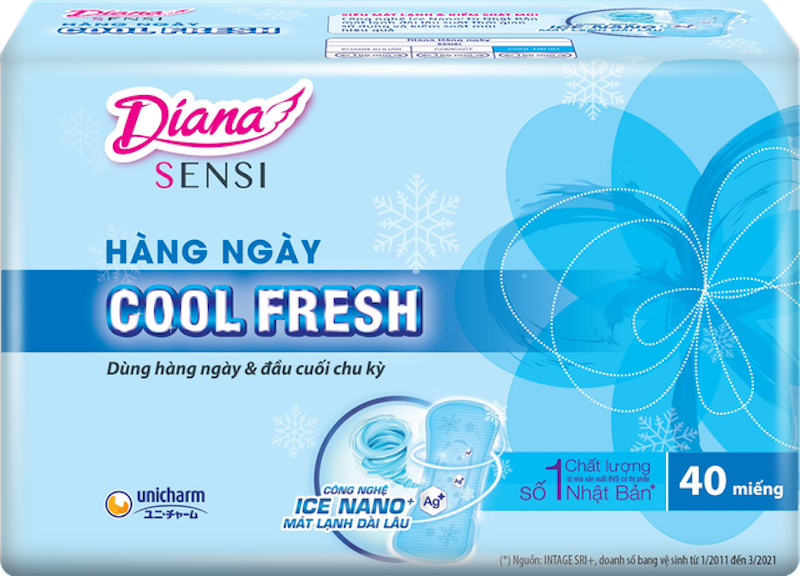 Băng Vệ Sinh Hàng Ngày Diana Sensi Cool Fresh 4