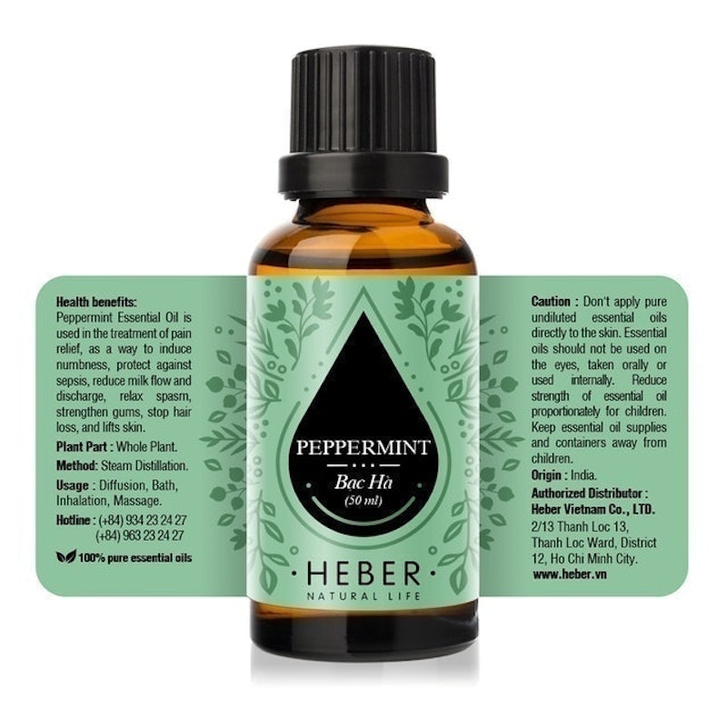 Tinh Dầu Bạc Hà Xông Phòng Heber Natural Life 1