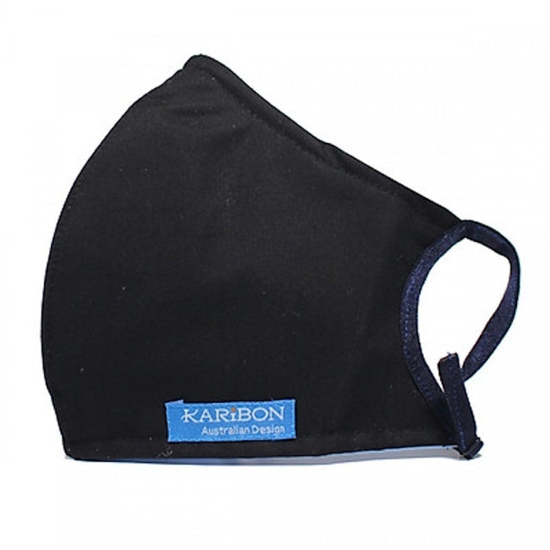 Khẩu Trang Đen Karibon Cotton 1