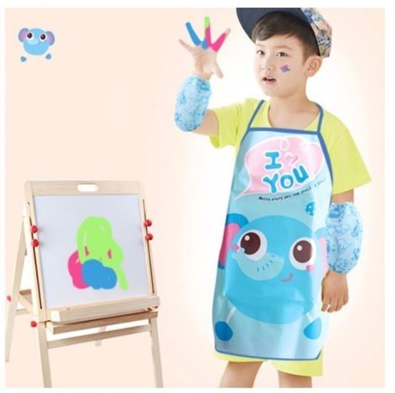 Bộ Tạp Dề Hoạt Hình Bao Kèm 2 Ống Tay cho Bé 1