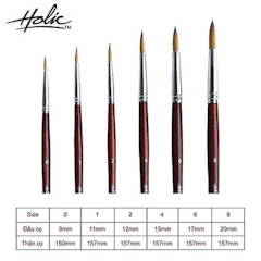 Cọ Vẽ Màu Nước Đầu Tròn Nabii
