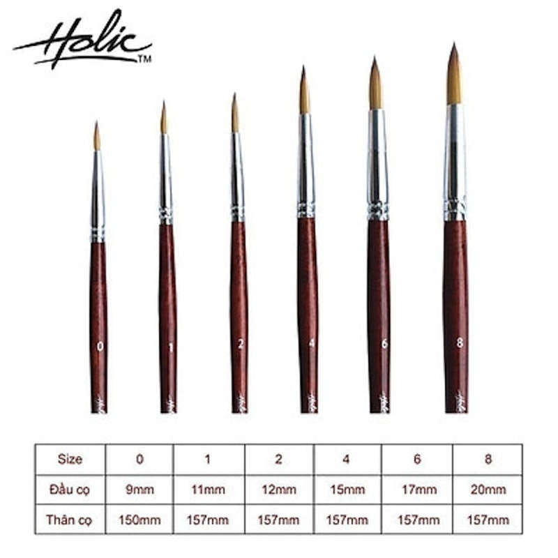 Cọ Vẽ Màu Nước Đầu Tròn Nabii 1