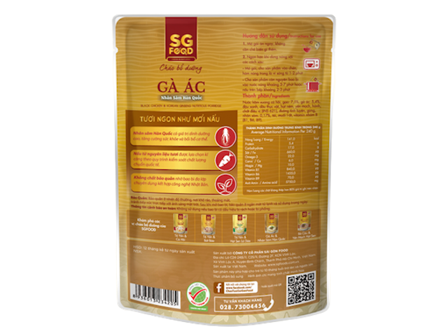 Cháo Tươi Sài Gòn Food Gà Ác Nhân Sâm Hàn Quốc  2
