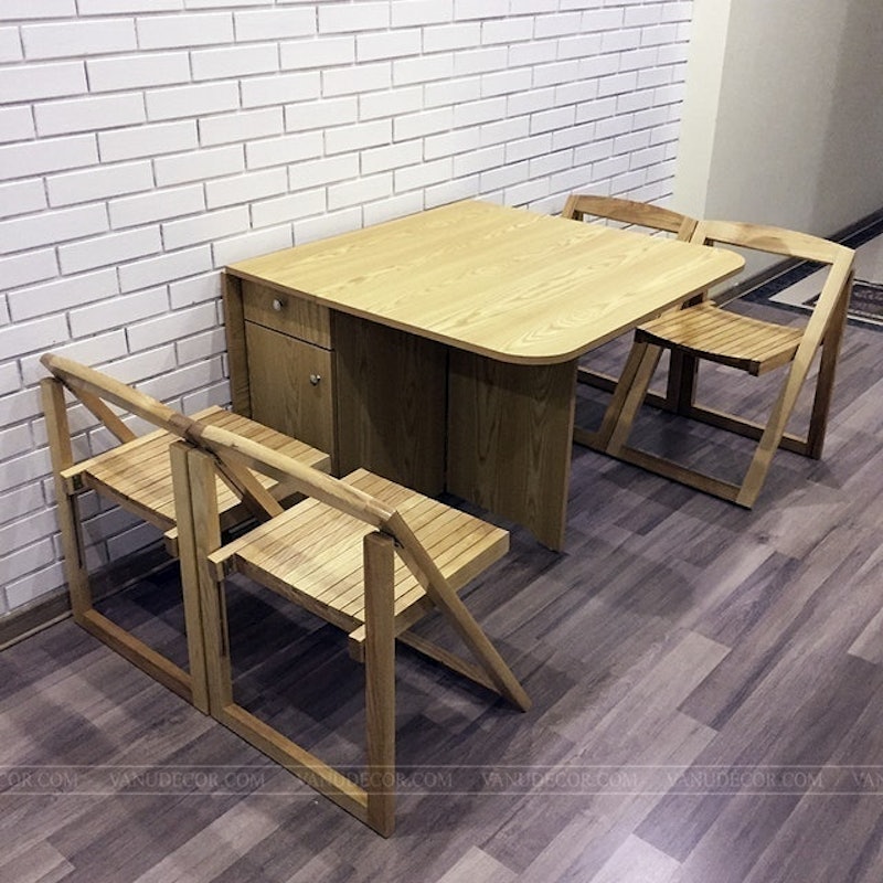 Bộ Bàn Ăn Thông Minh 4 Ghế Gấp Gọn 1