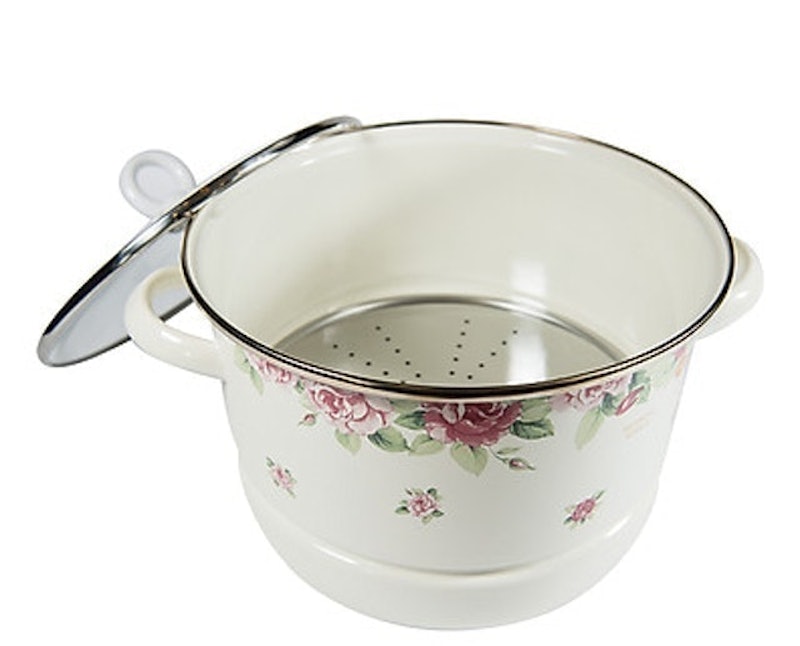 Nồi Hấp Tráng Men Hoa Văn Sử Dụng Bếp Từ 1