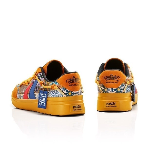 Sneaker Nam Hunter Street BST HaNoi Culture Patchwork Old Wall Yellow 2
