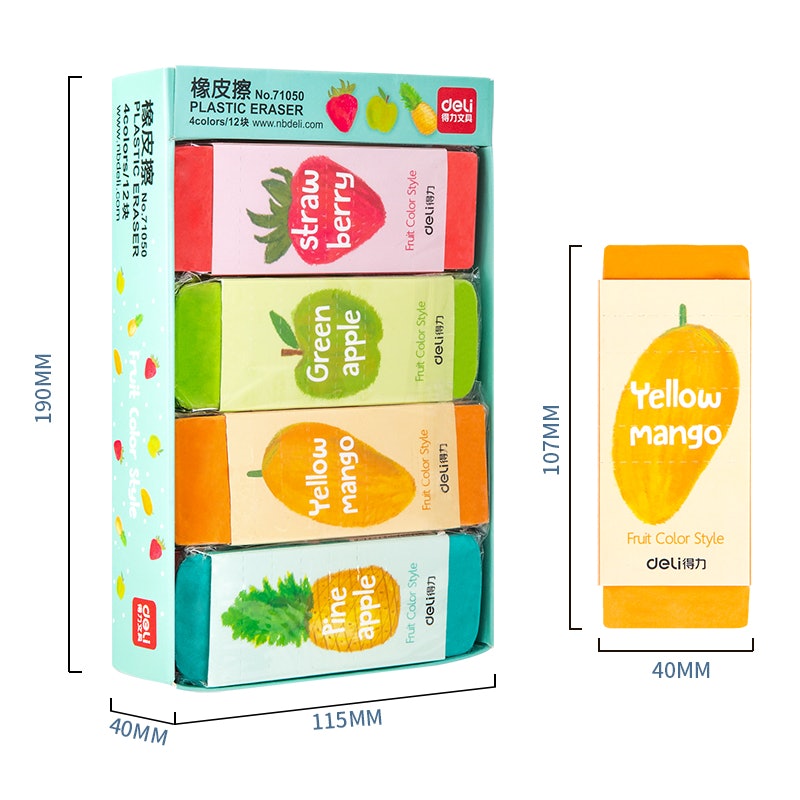 Gôm Tẩy Hoa Quả Deli 3
