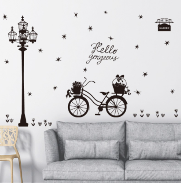 Decal Dán Tường Hình Xe Đạp 1