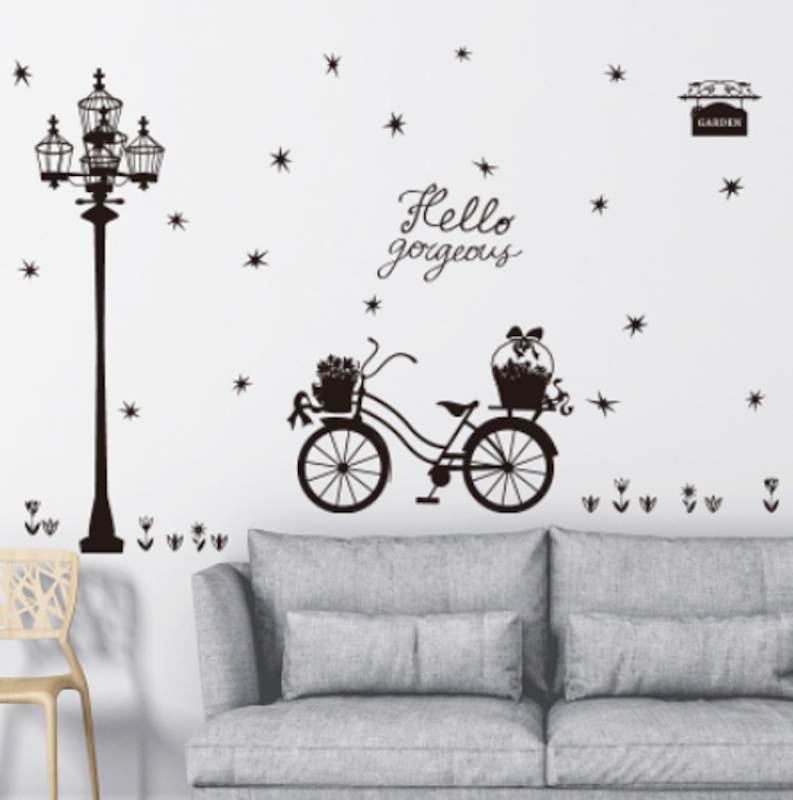 Decal Dán Tường Hình Xe Đạp 1