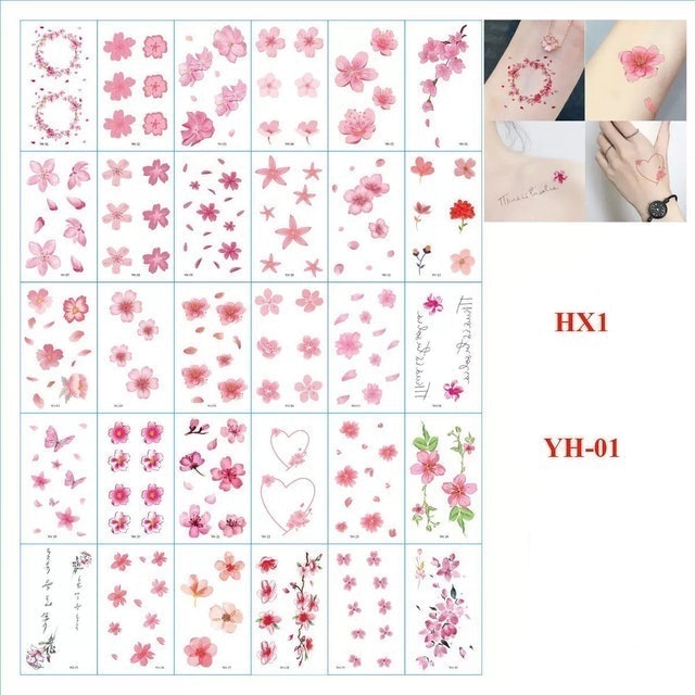 Hình Xăm Dán Hoạ Tiết Hoa CHo Nữ 2