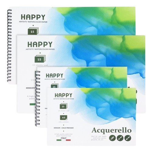 Sổ Sketchbook Màu Nước Happy 2