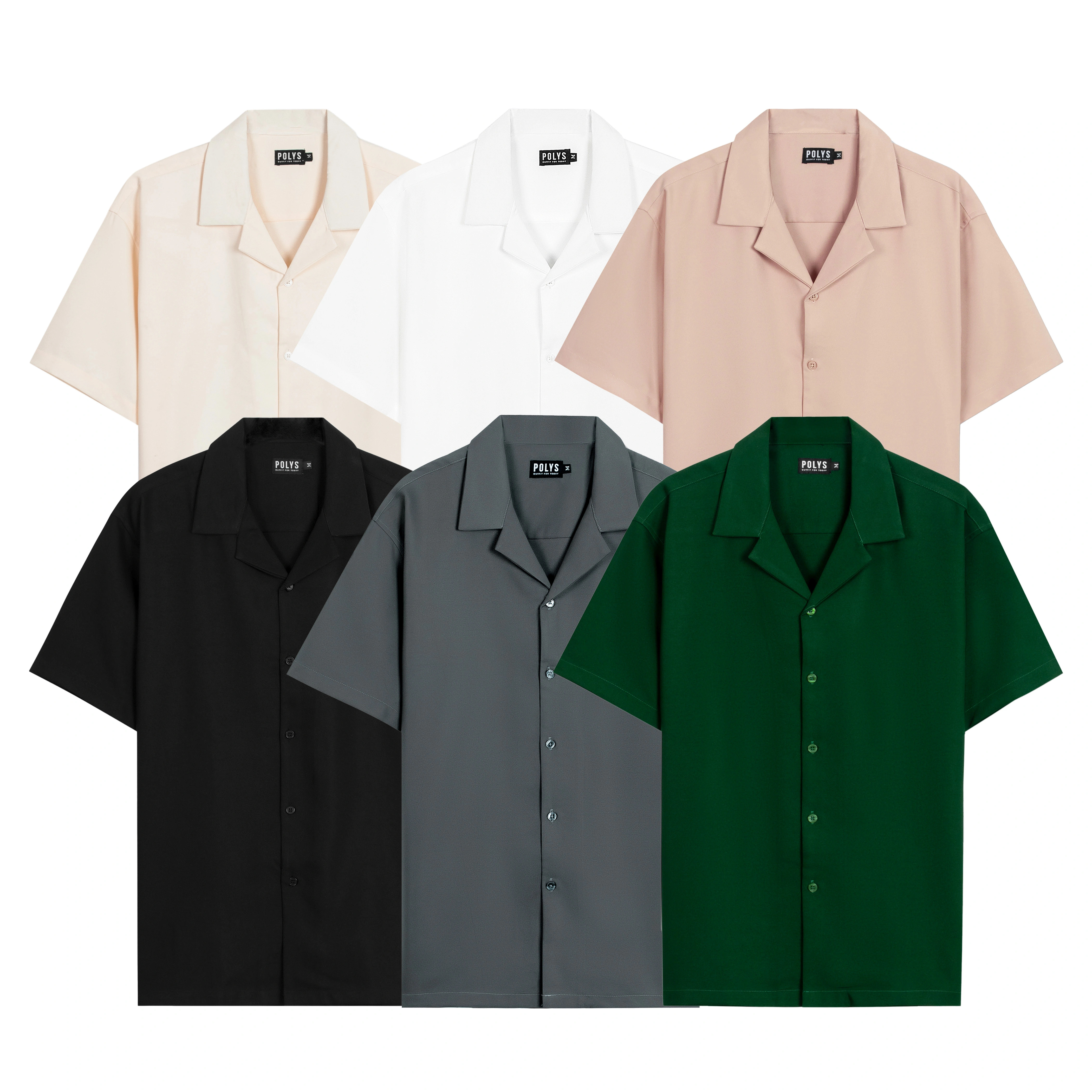 Áo Sơ Mi Tay Ngắn Cổ Vest Cuban Shirt 1