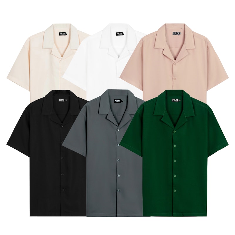 Áo Sơ Mi Tay Ngắn Cổ Vest Cuban Shirt 1