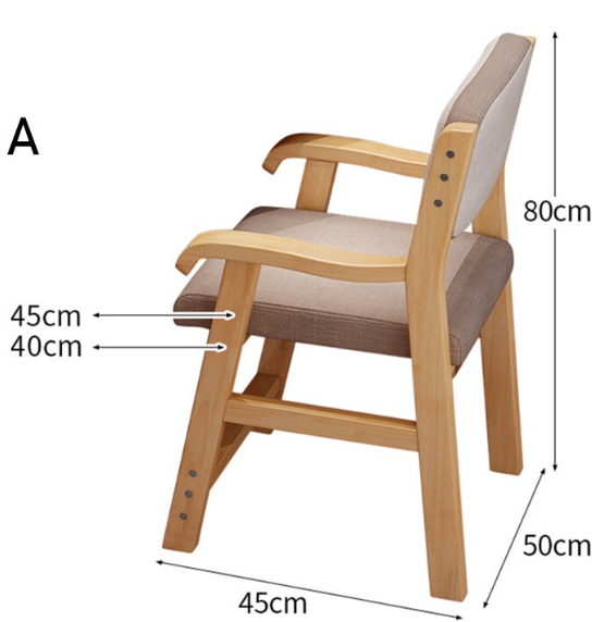 Ghế Ngồi Học Gỗ MENG NI 5