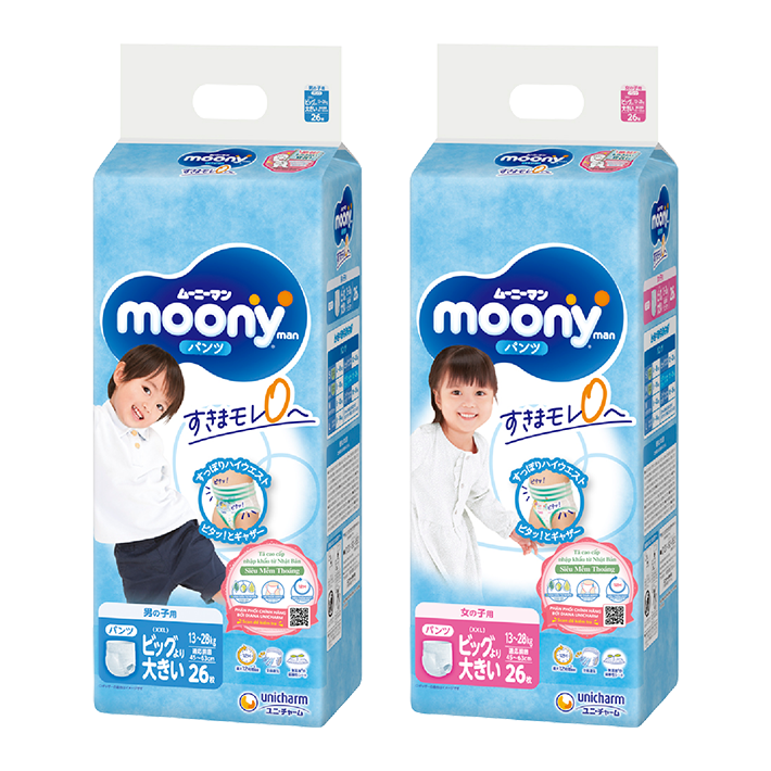 Tã Quần Bé Trai Moony Blue 4