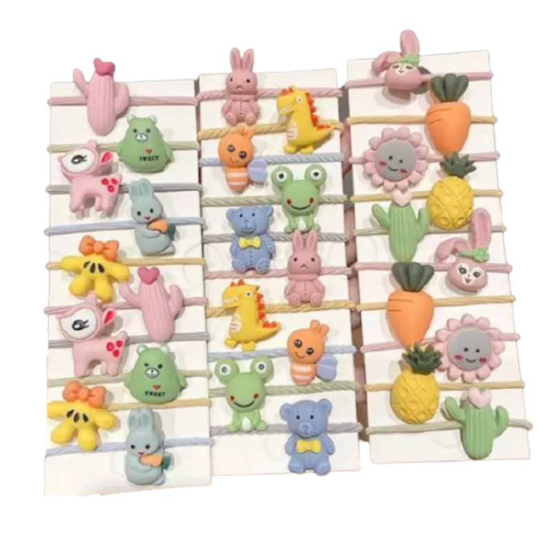 Set 10 Buộc Tóc Hoạt Hình Dễ Thương 1