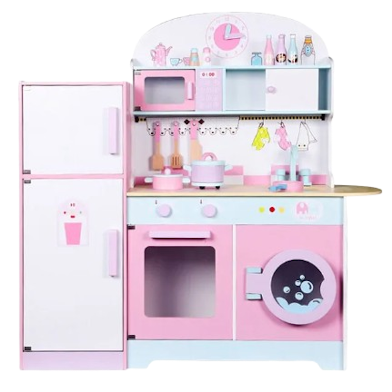 Bộ Đồ Chơi Nấu Ăn Bằng Gỗ Màu Hồng 1